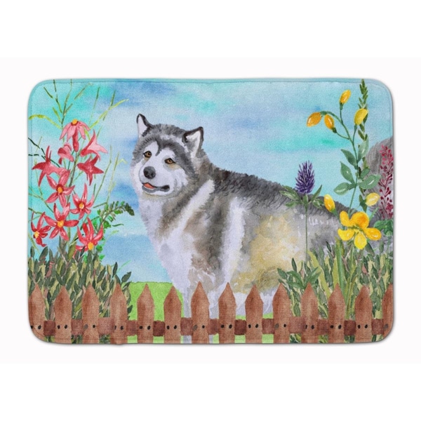 Carolines Treasures Alaskan Malamute Spring Machine Washable Memory Foam Mat CK1200RUG - main